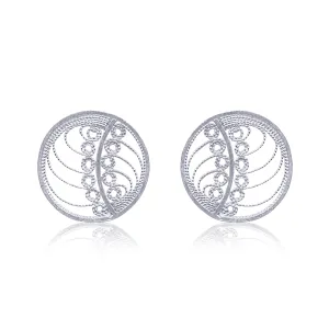 MARGO SILVER STUD EARRINGS FILIGREE