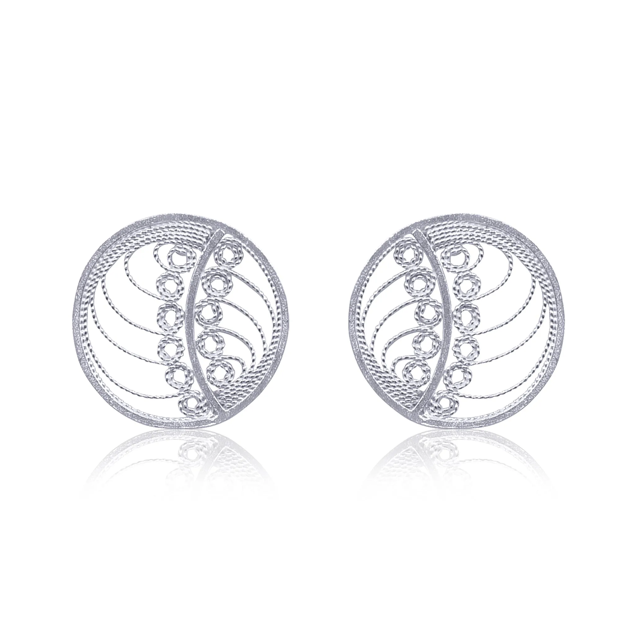 MARGO SILVER STUD EARRINGS FILIGREE