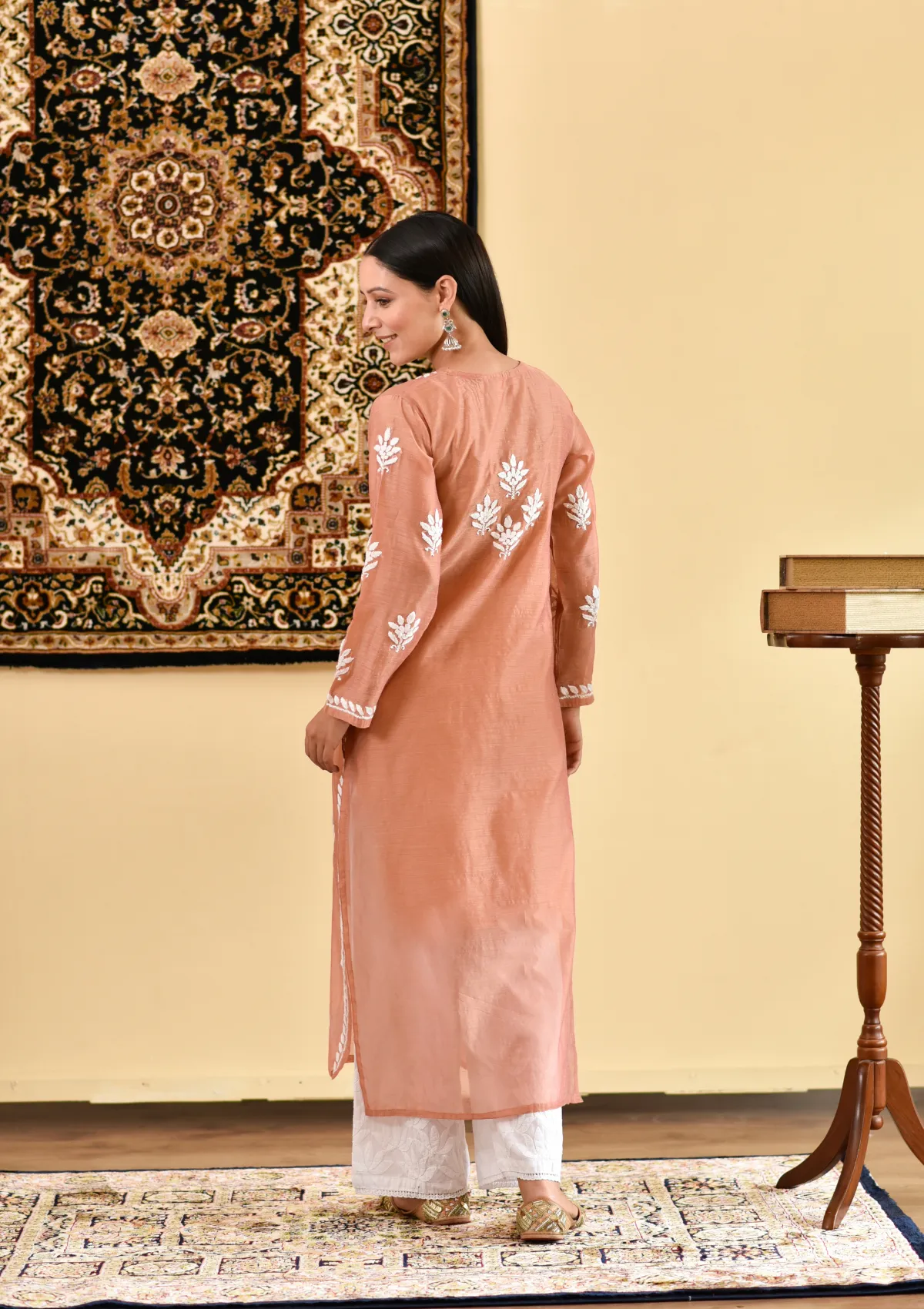 Mubina Chanderi Straight Kurta