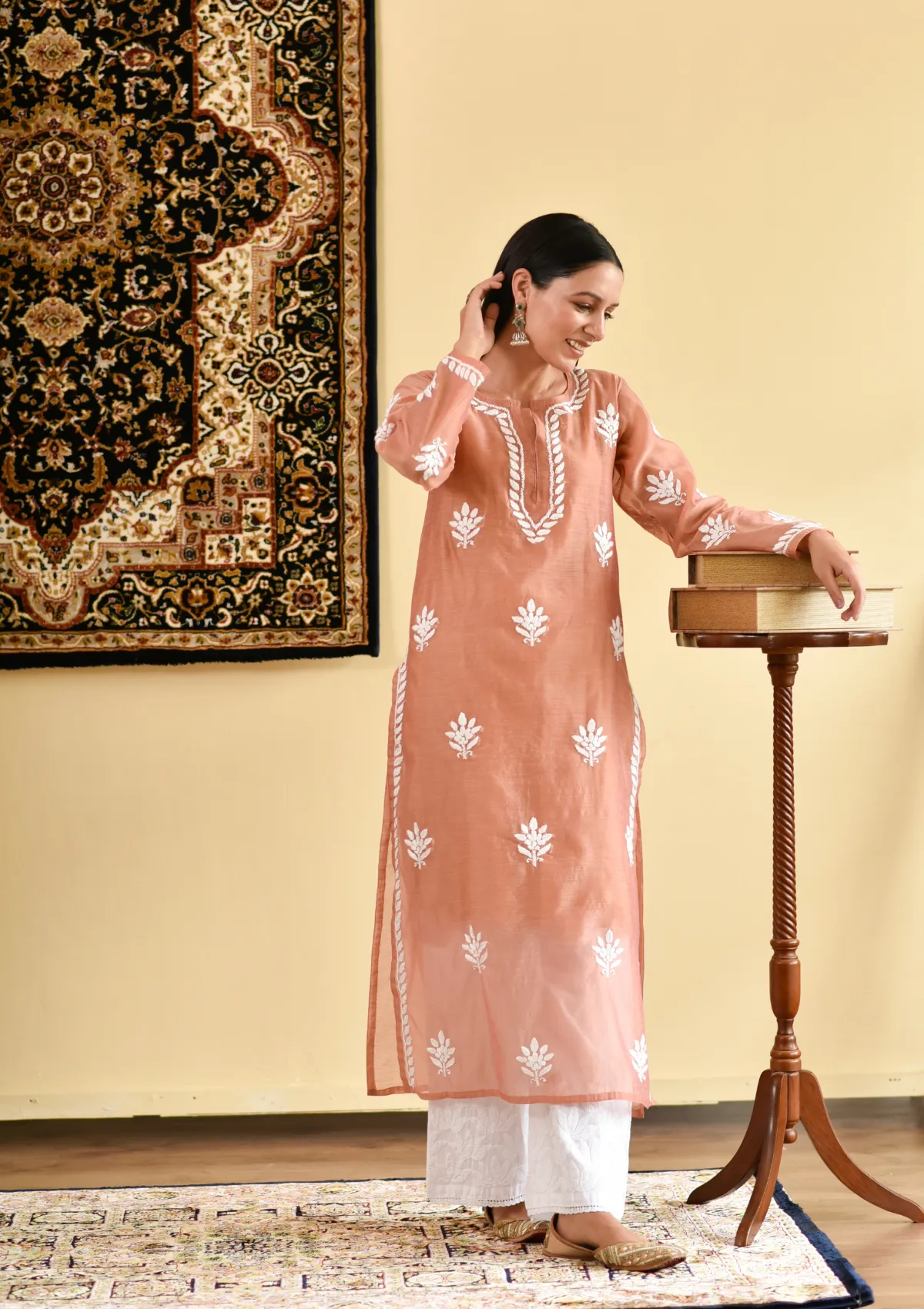 Mubina Chanderi Straight Kurta