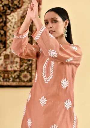 Mubina Chanderi Straight Kurta