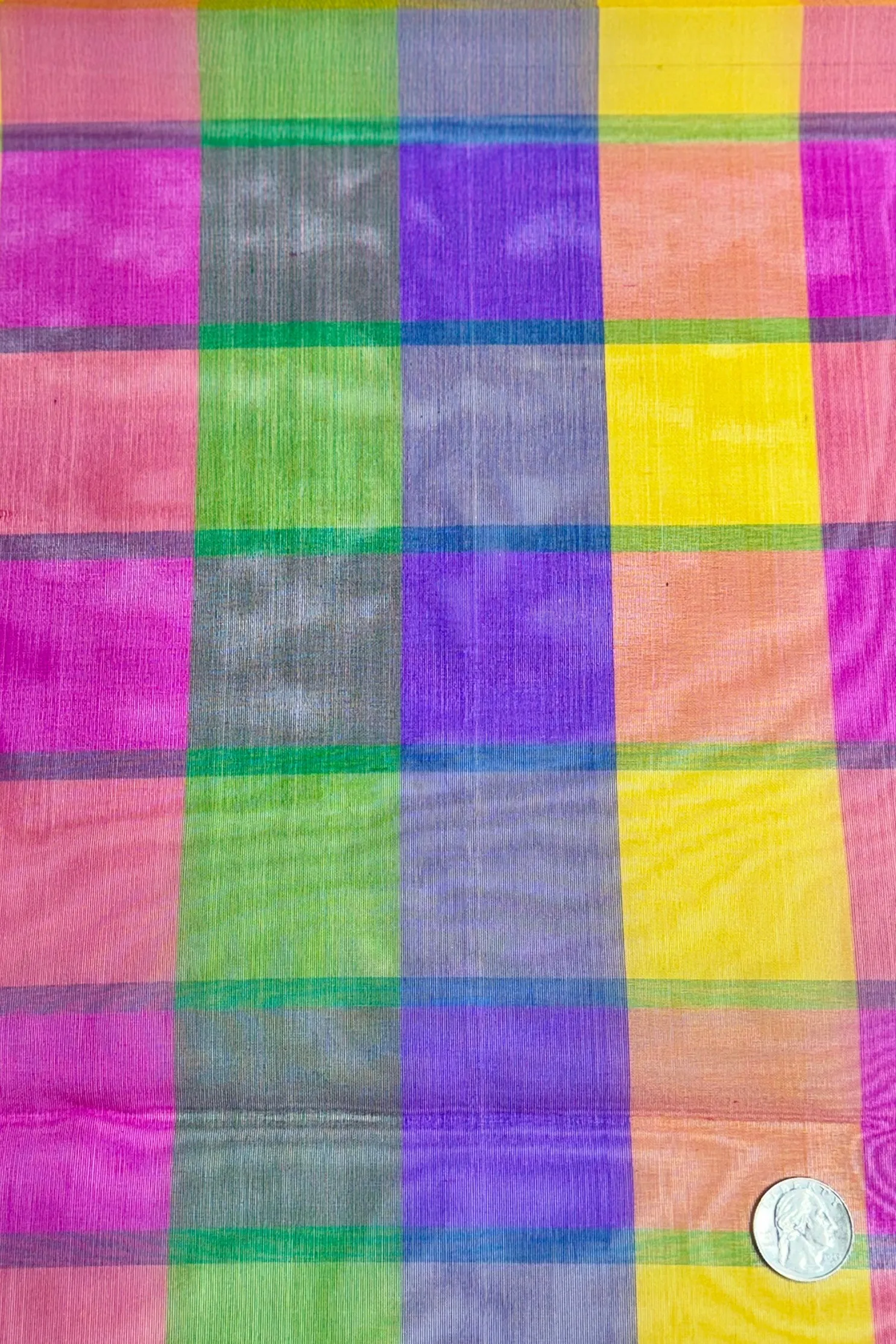 Multicolor Organza Plaids Fabric JM-5004/1072