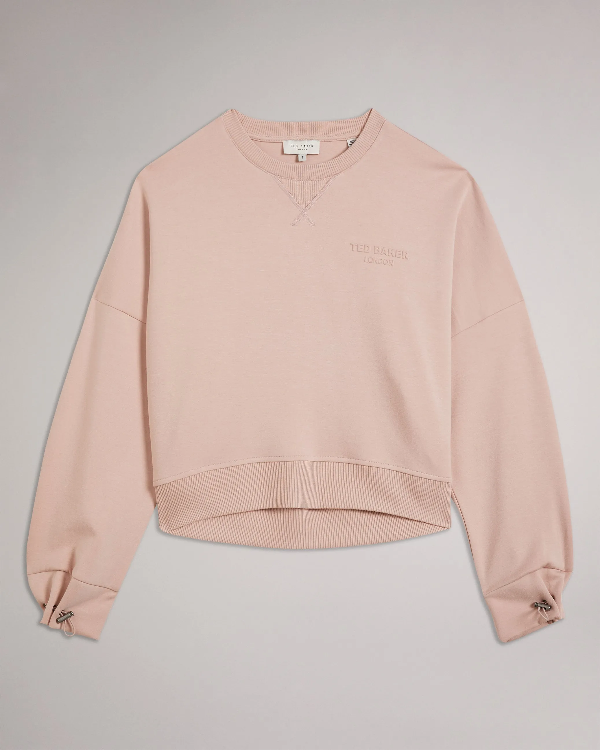 Orietta Sweatshirt With Pleat Detail Dusky-Pink