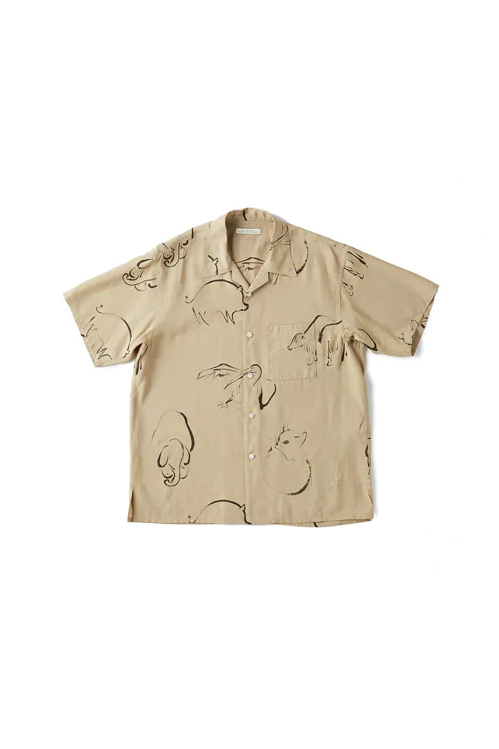 Original Printed Open-Collar Short-Sleeve Shirts