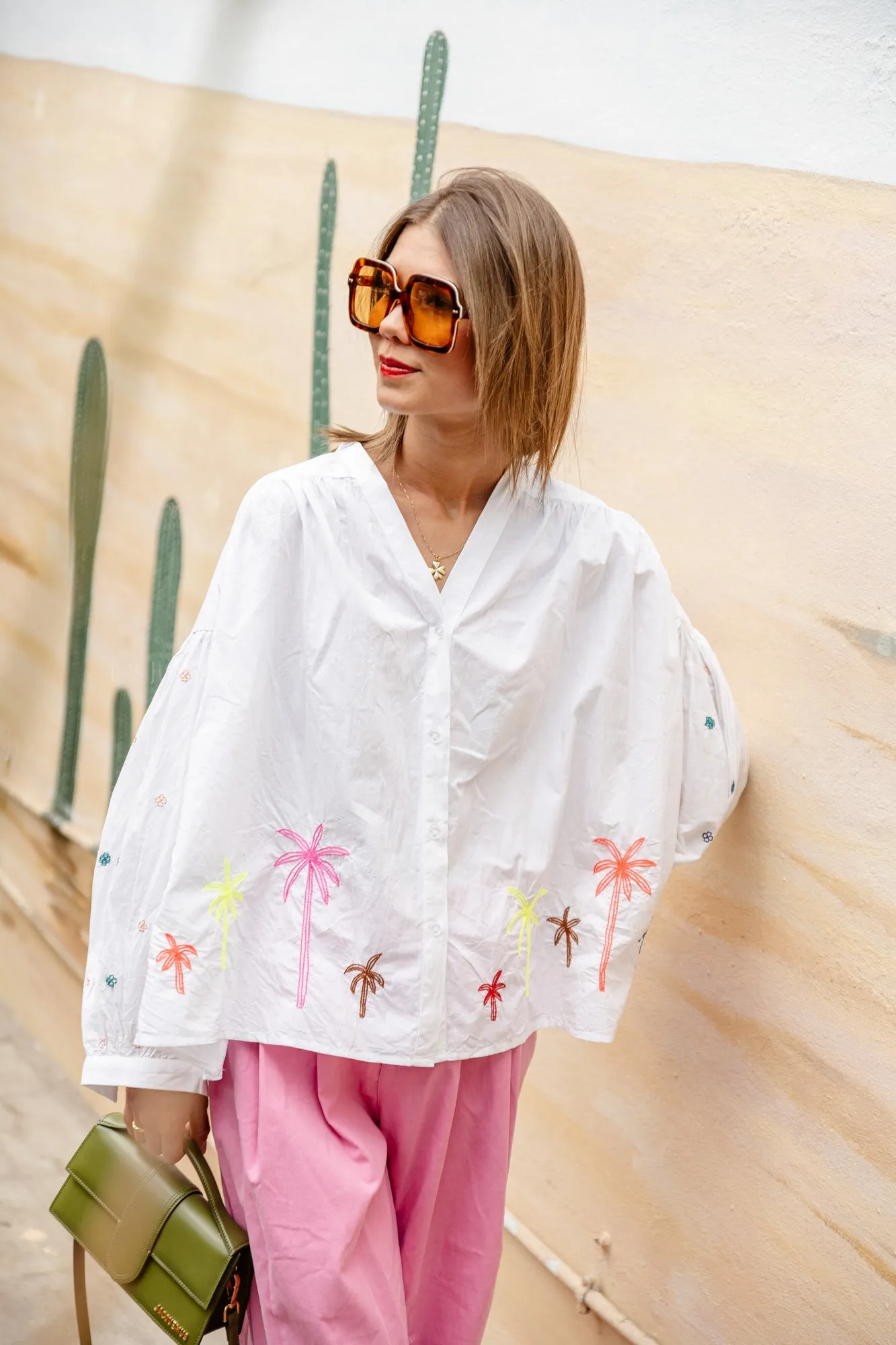 Palmy Cuba cotton blouse white