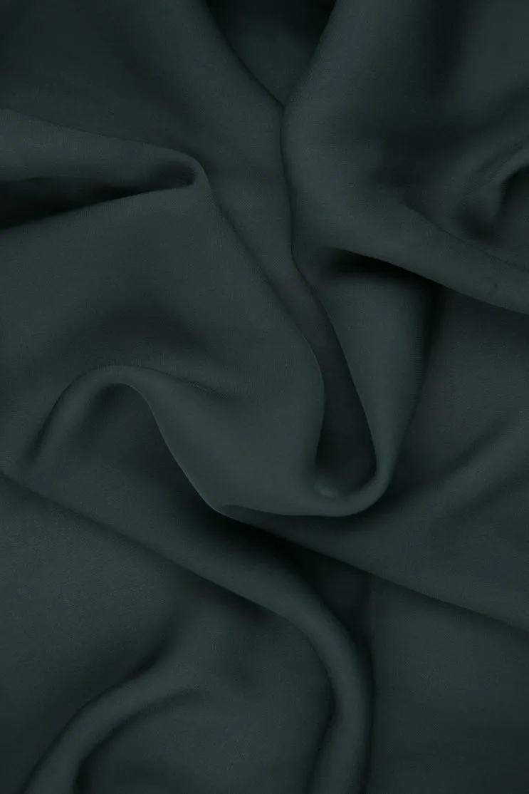 Pewter Silk Double Georgette Fabric