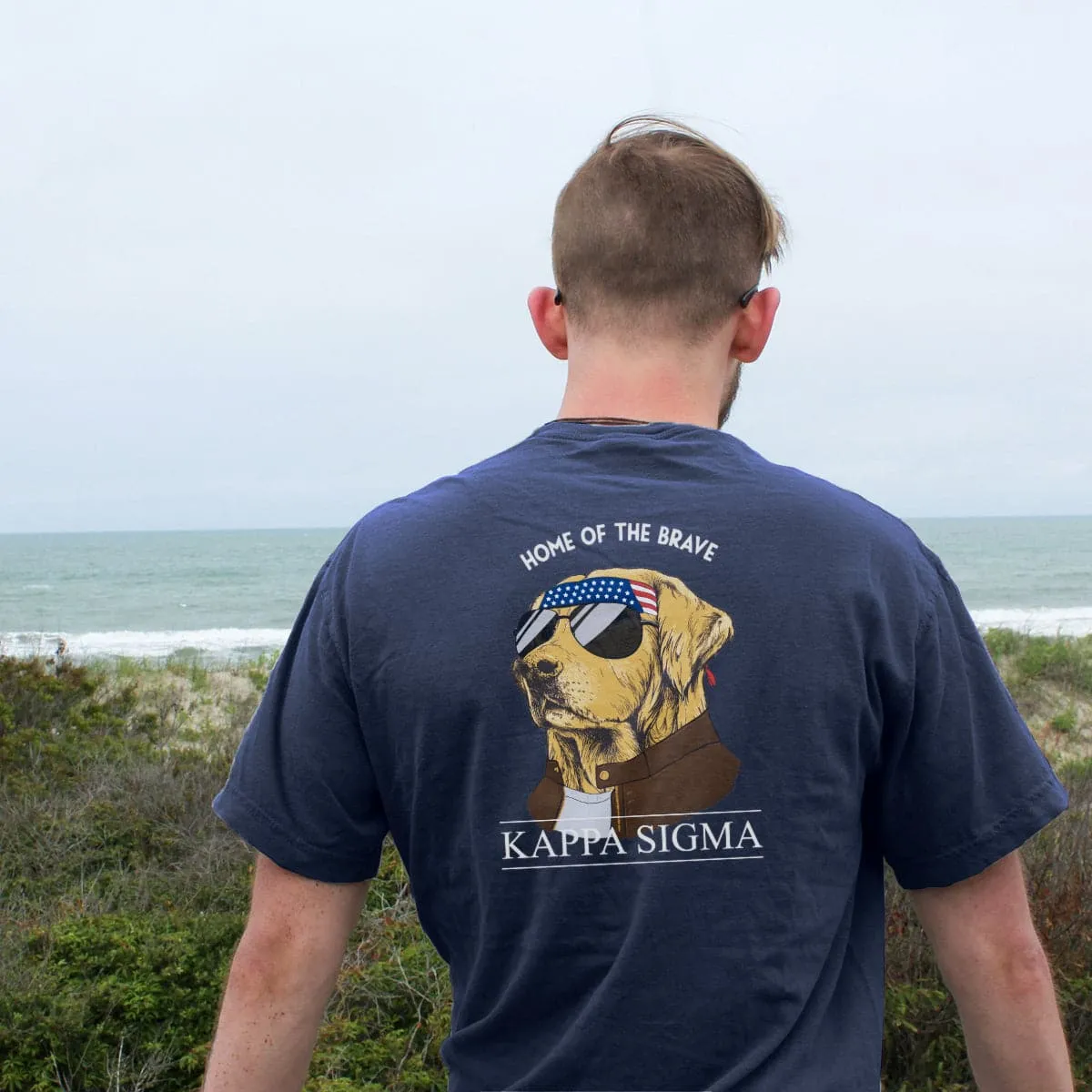 Pi Kapp Comfort Colors Short Sleeve Navy Patriot Retriever Tee