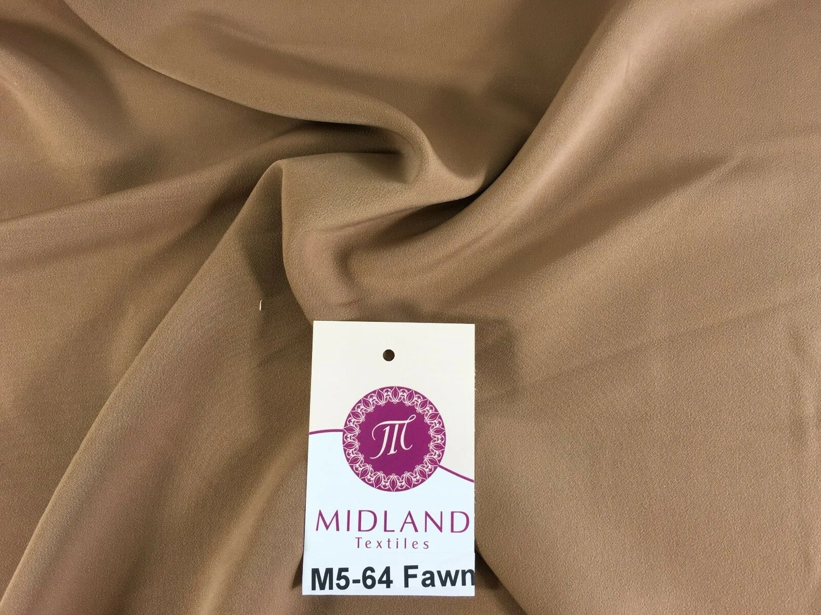 PLAIN PEACH-SKIN POWDER TOUCH  CREPE DRESS FABRIC SOLD BY THE METRE M5 Mtex