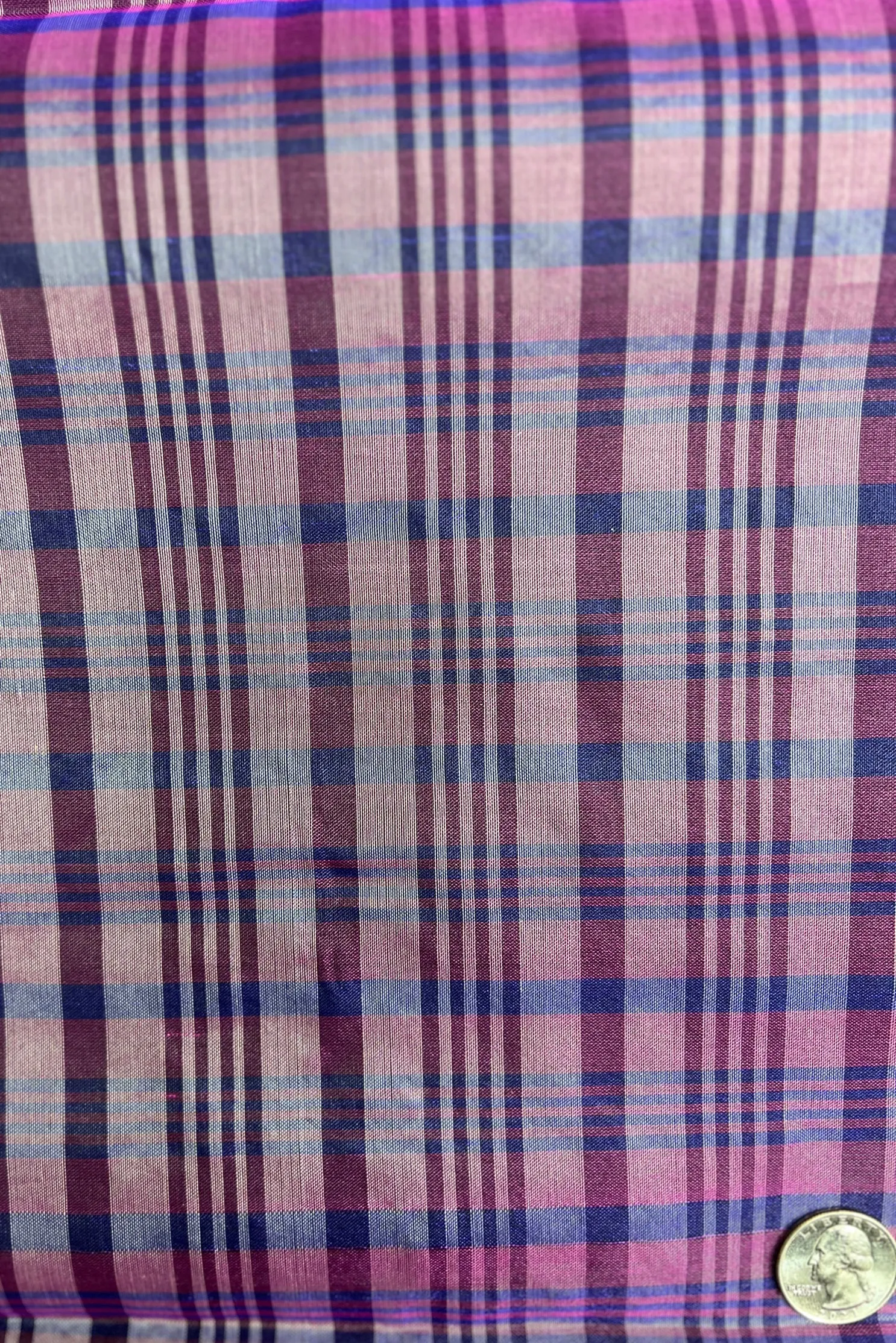 Purple/Blue/White Organza Checks