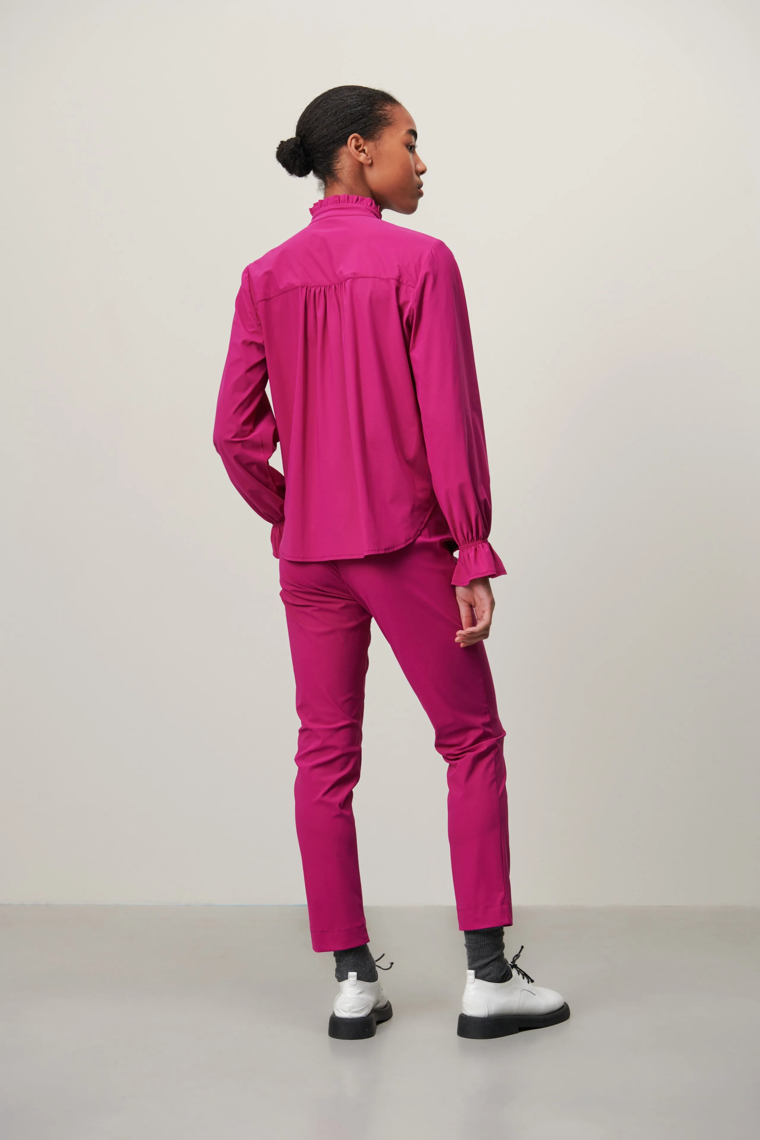 Roberta Blouse Technical Jersey | Fuxia