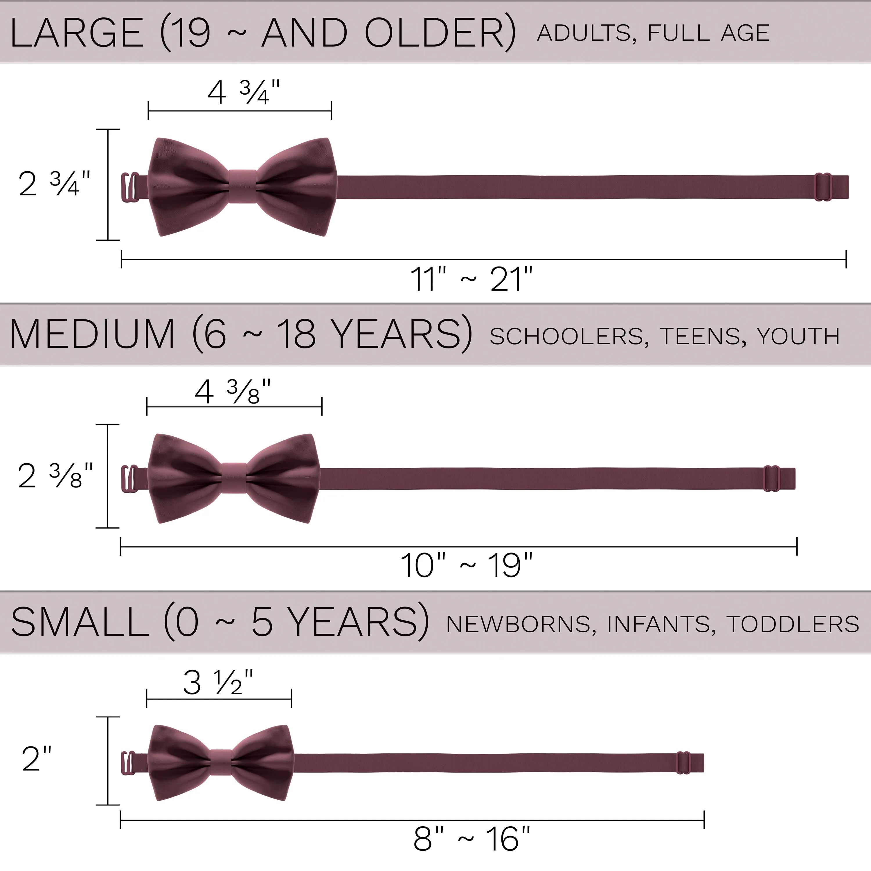 Satin Burgundy Bow Tie