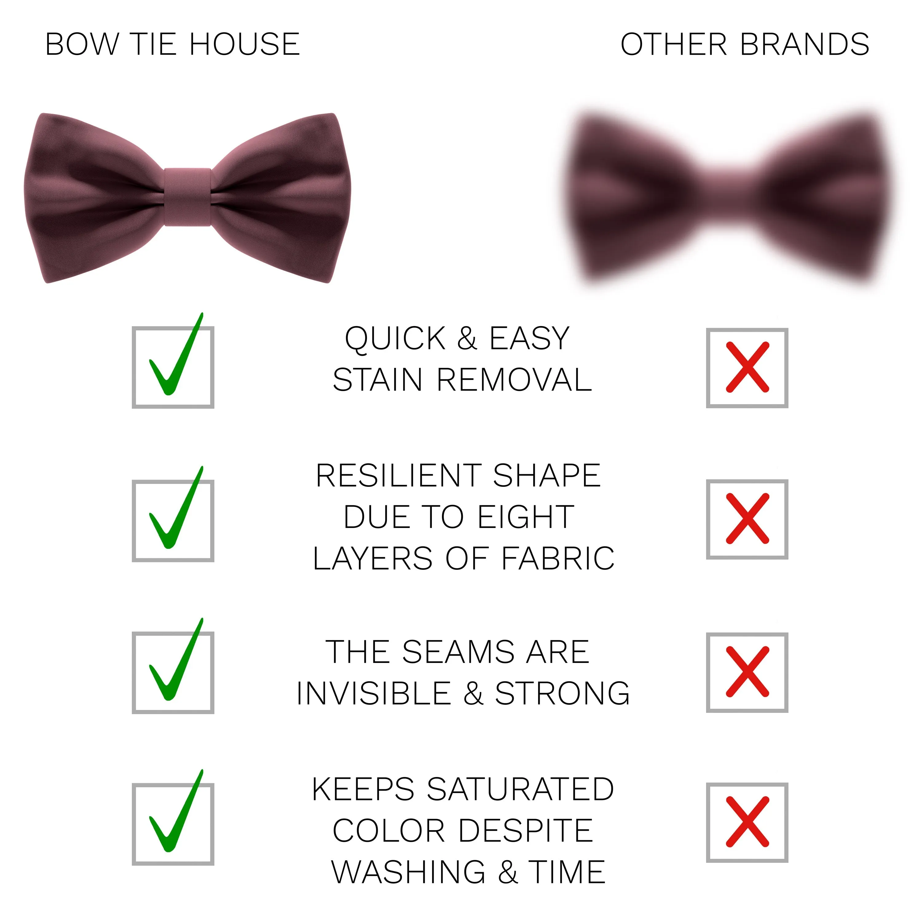 Satin Burgundy Bow Tie