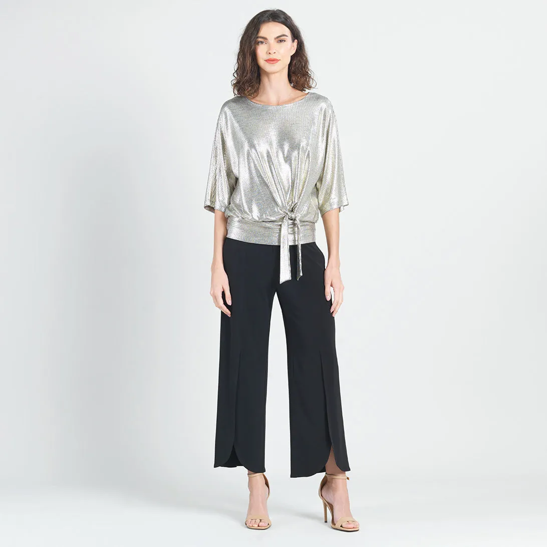 Shimmer Foil Lamé - Side Tie Top - Champagne - Limited Sizes - XS, LRG