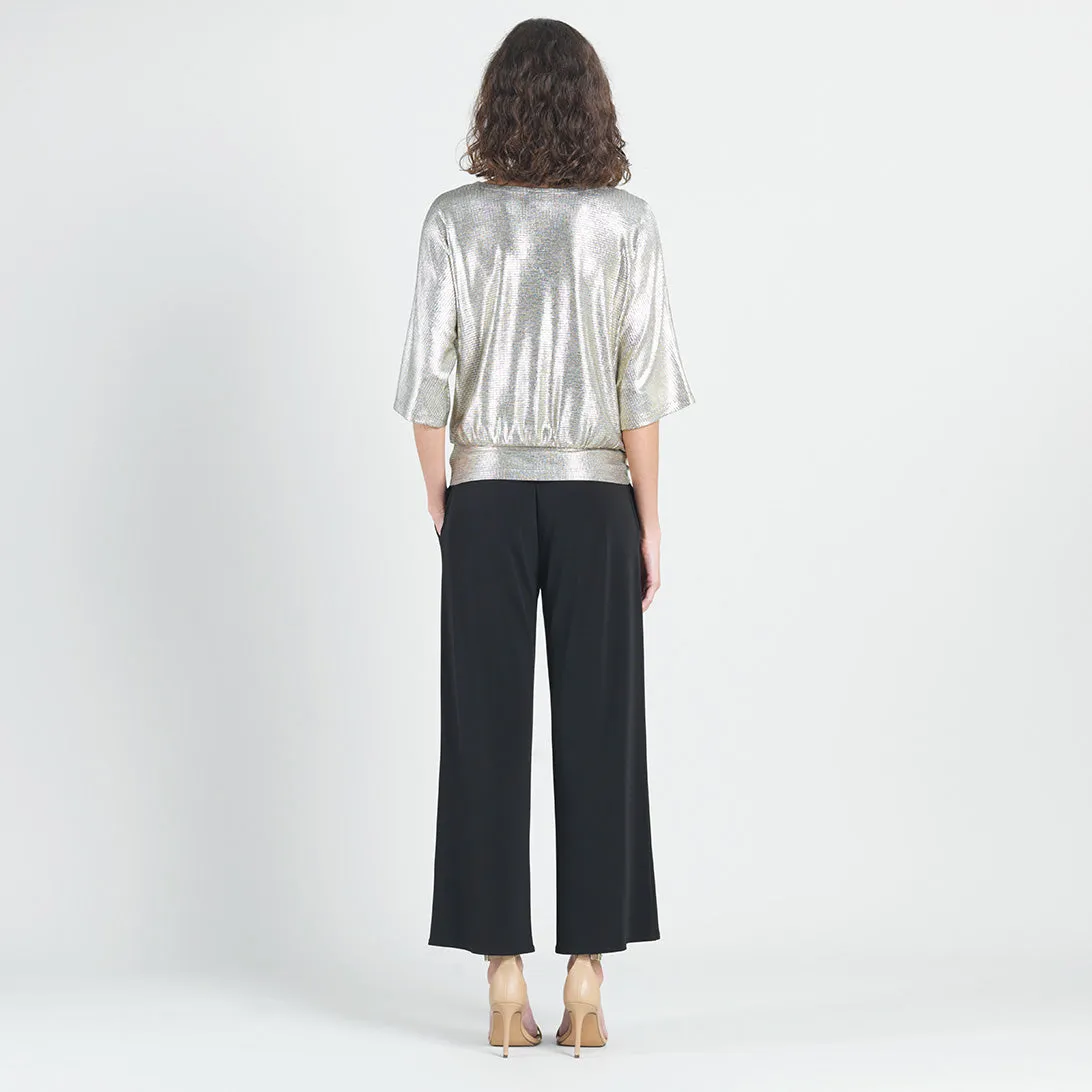 Shimmer Foil Lamé - Side Tie Top - Champagne - Limited Sizes - XS, LRG