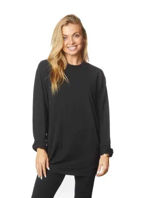 Tianello TENCEL™ "Whisper" Knit Oversized  Long Sleeve "Boy Friend" Tee Shirt