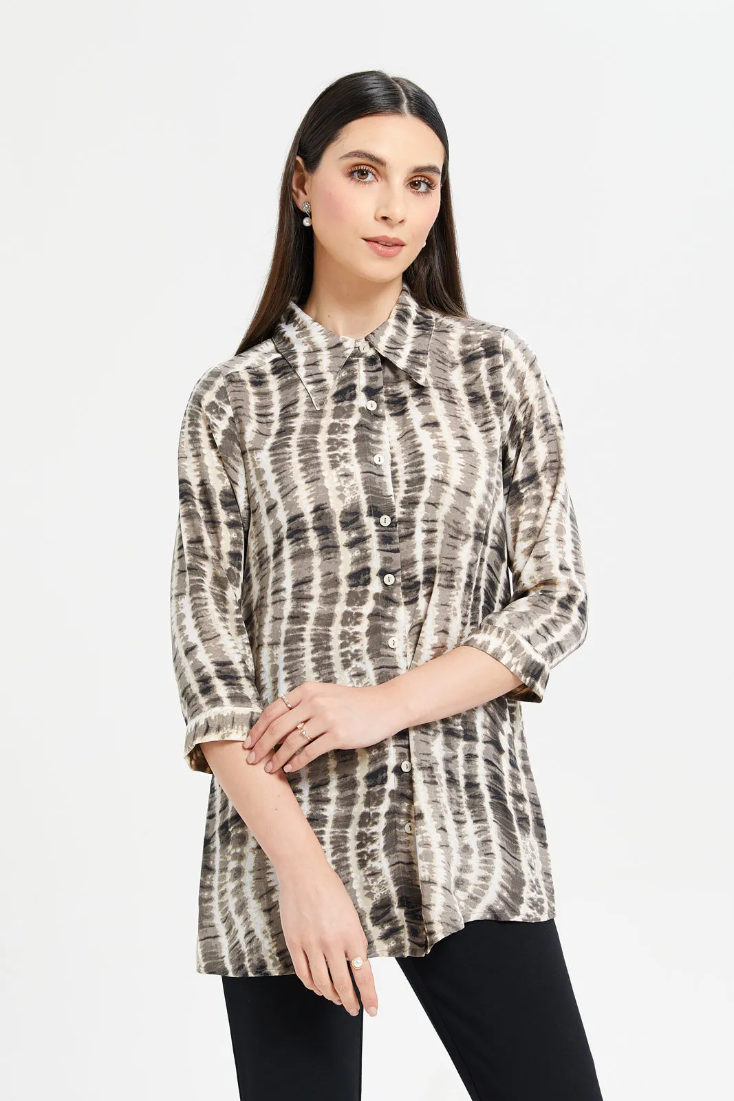 Women Printed Oversized Long Shirt