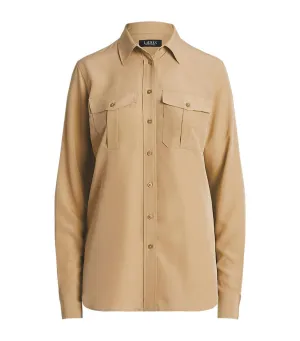 Women's Crepe Shirt Light Beige