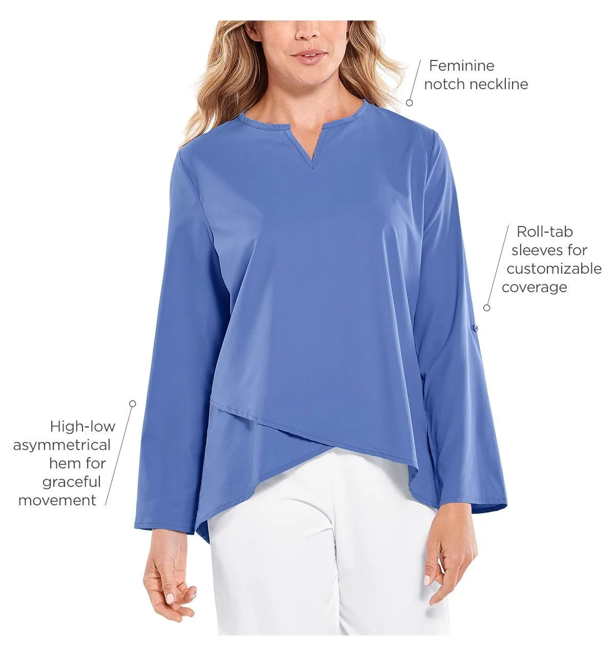 Women's Santa Barbara Tunic Top  |  Aura Blue