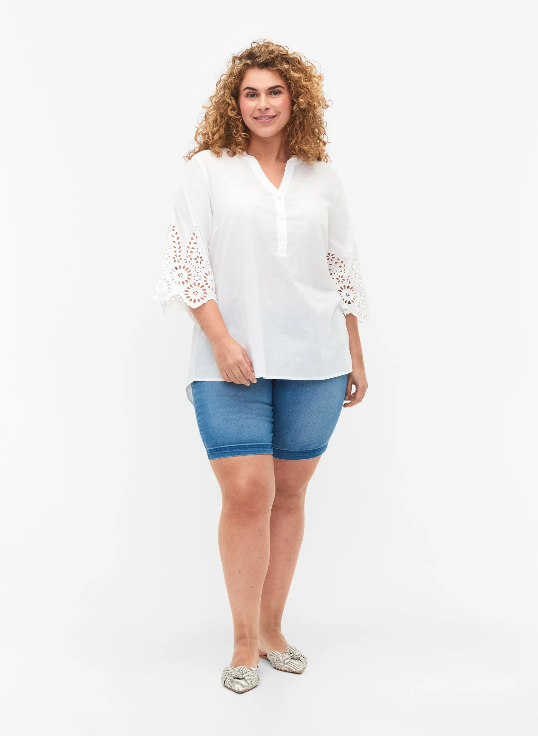 Zizzi River Blouse in White