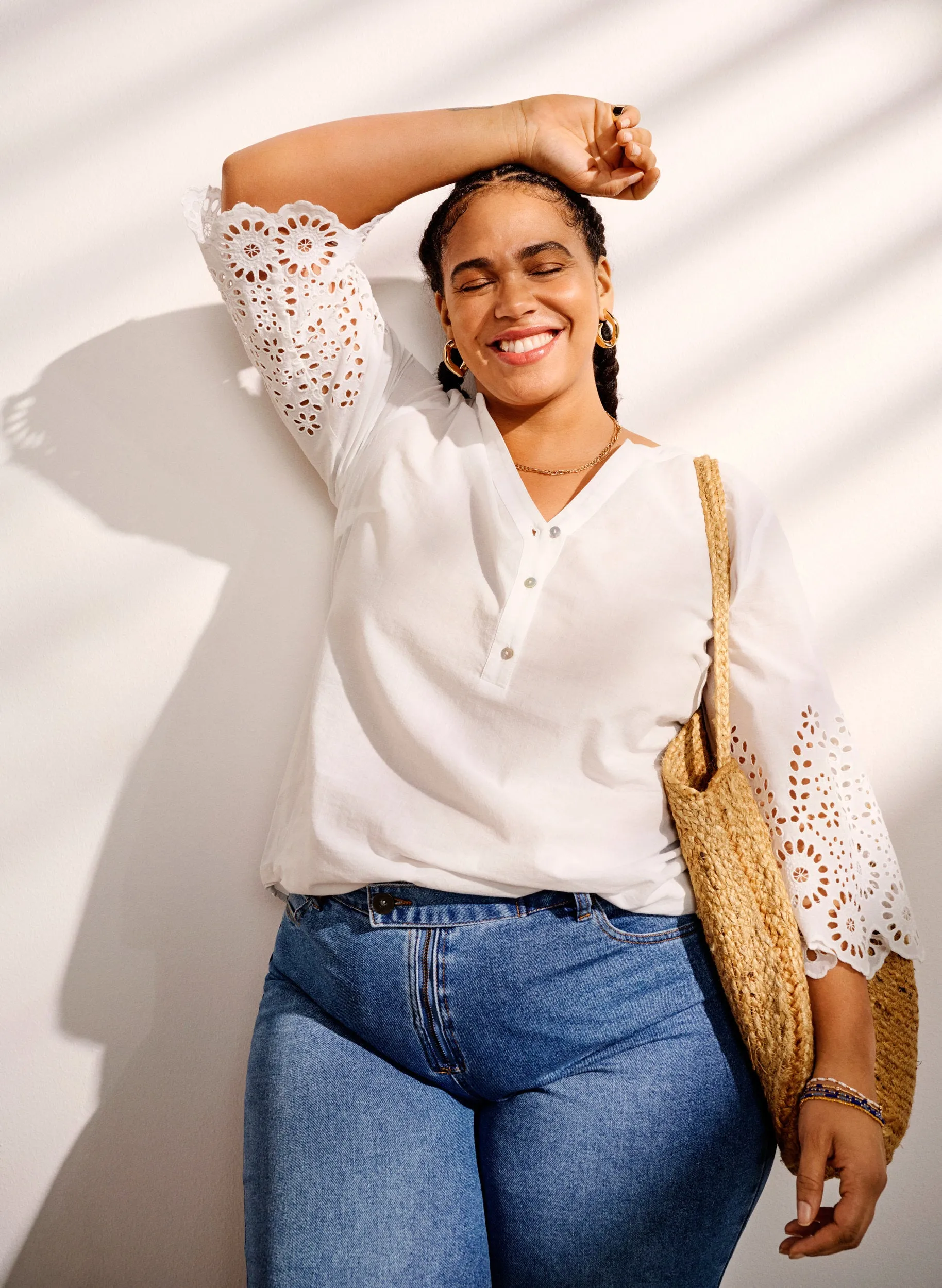 Zizzi River Blouse in White